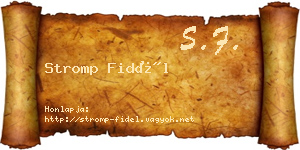 Stromp Fidél névjegykártya